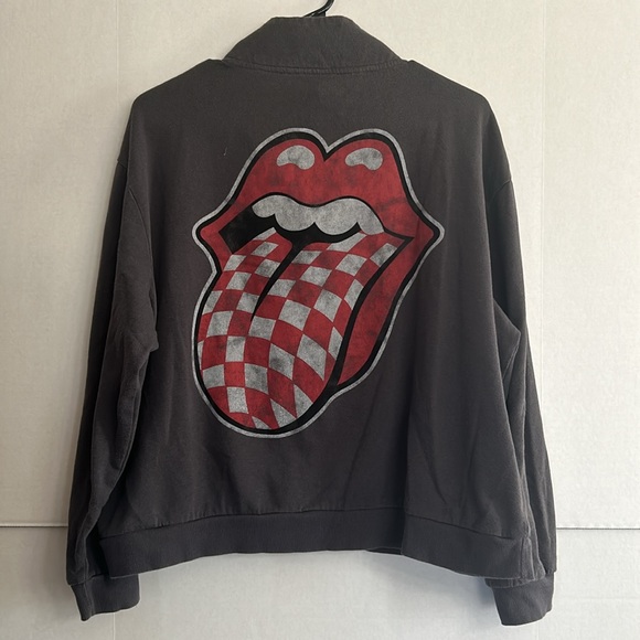 The Rolling Stones quarter-zip pullover womens size XXL gray - Picture 3 of 4